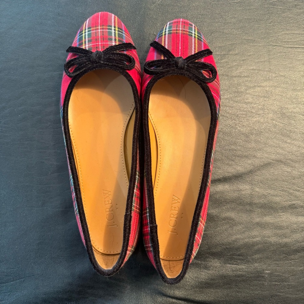 6 1/2 Plaid J.Crew Ballet Flats
